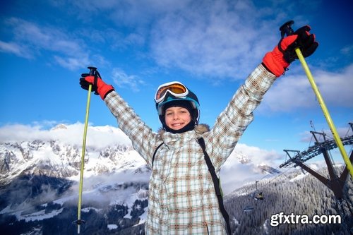 Mountain skier skiing slope snow snowboard winter holidays 25 HQ Jpeg