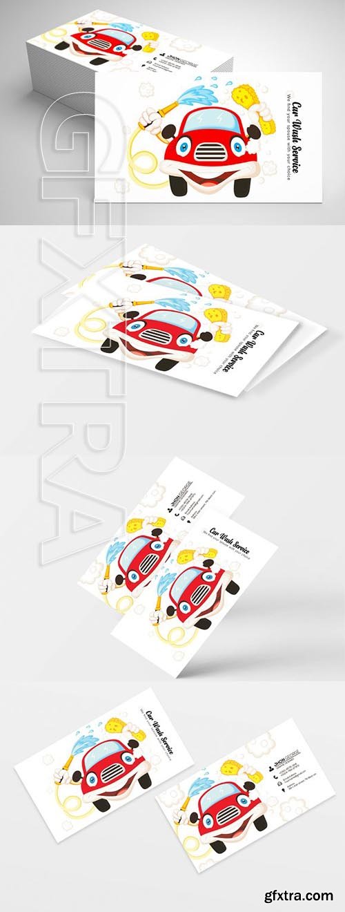 CreativeMarket - Car Wash Business Card 2219311