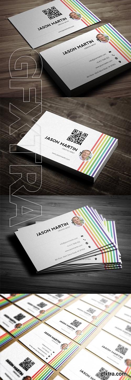 CreativeMarket - Creative Colorful Business Card 2219023