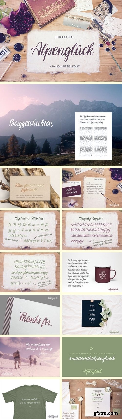 CM - Alpenglueck - a handwritten font 1477093