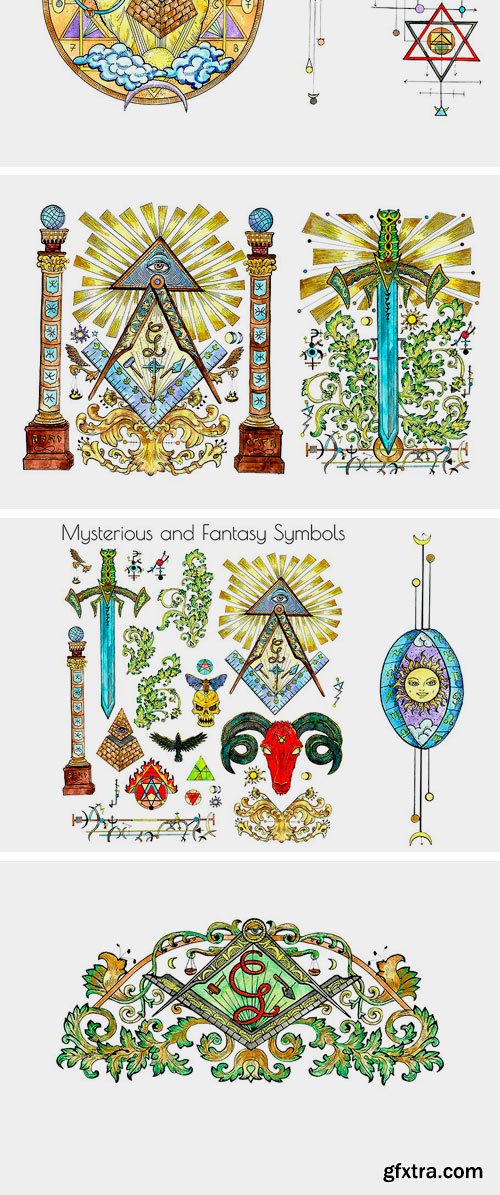 CM - Freemasonry Symbols in Color 2200867