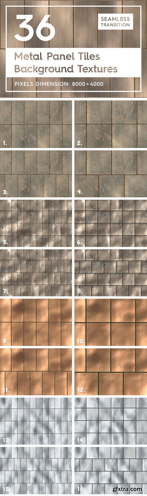 CM - 36 Metal Panel Tiles Backgrounds 2165124