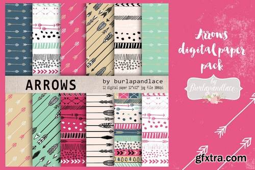 Arrows digital paper pack