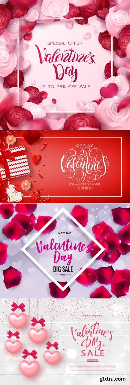 Vectors - Valentines Day Sale Backgrounds 2