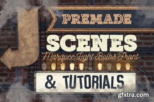 Marquee Light Bulbs Front 6 -Scenes & Tutorials