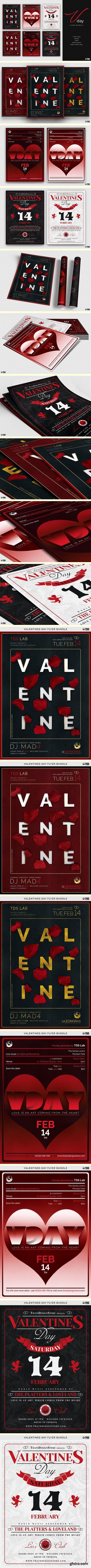CM - Valentines Day Flyer Bundle 2142869