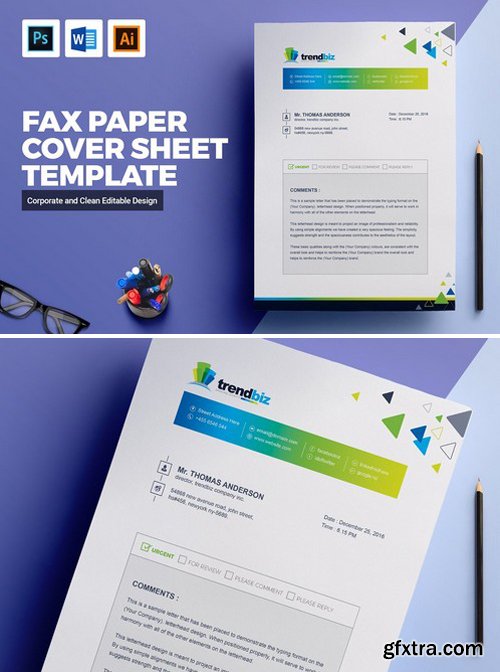 CM - Fax Paper Cover Sheet Template 2142162