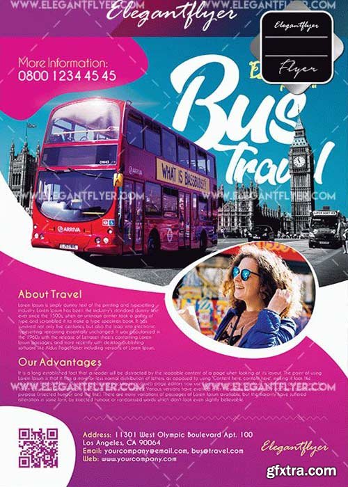 Bus Travel V1 2018 Flyer Template GFxtra