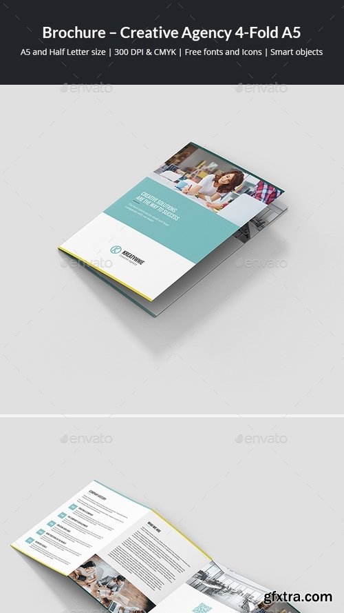 GraphicRiver - Brochure – Creative Agency 4-Fold A5 21301425