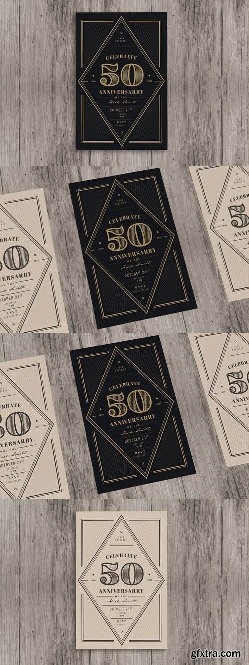 Vintage Anniversary Invitation