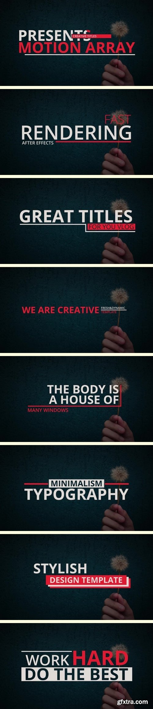 MotionArray - Creative Titles Pack After Effects Templates 58272