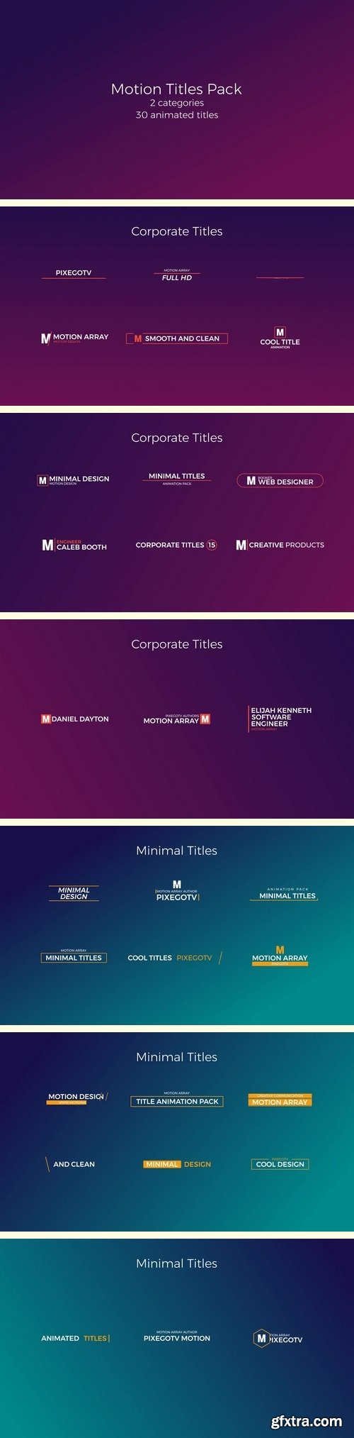 MotionArray - 30 Motion Titles Pack Premiere Pro Templates 58654