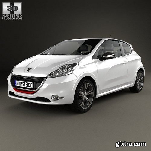 Peugeot 208 GTI 2013 3D Model