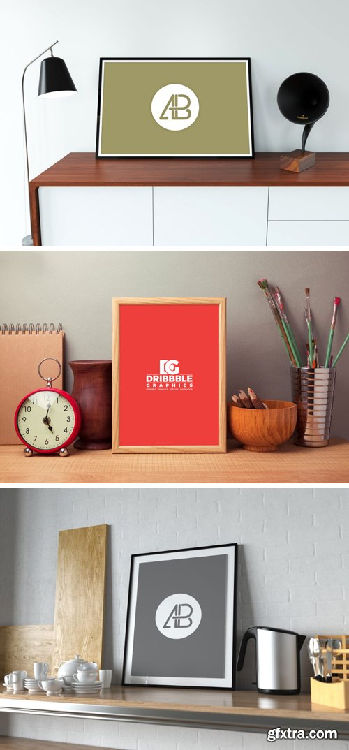 Realistic Poster Frame Mockup