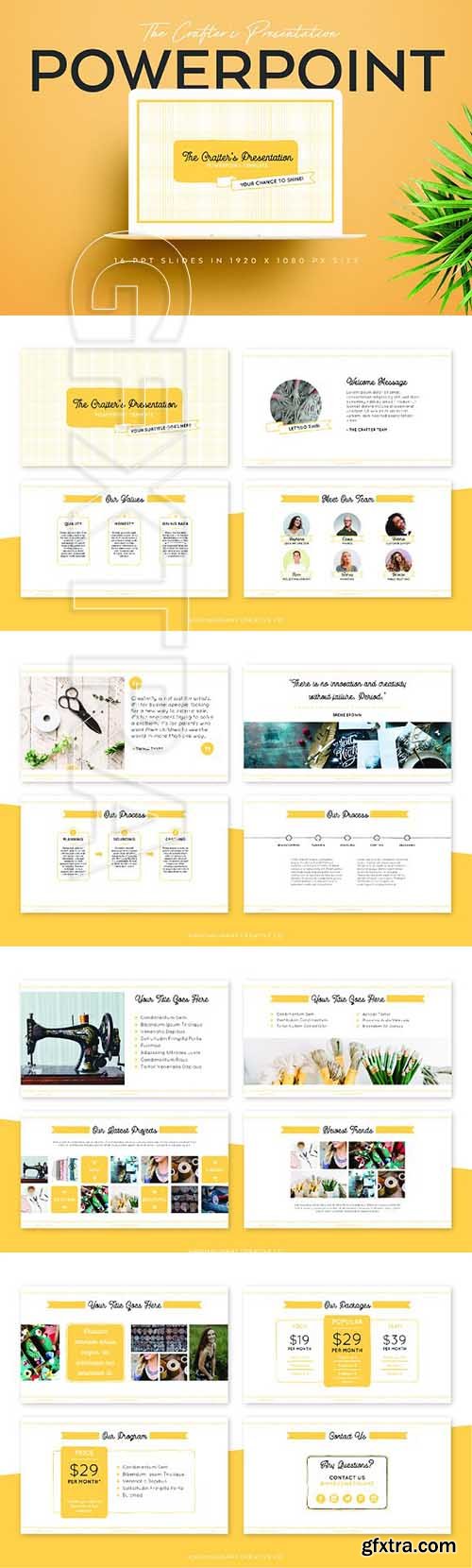 CreativeMarket - Crafters PPT Presentation Templates 2219876
