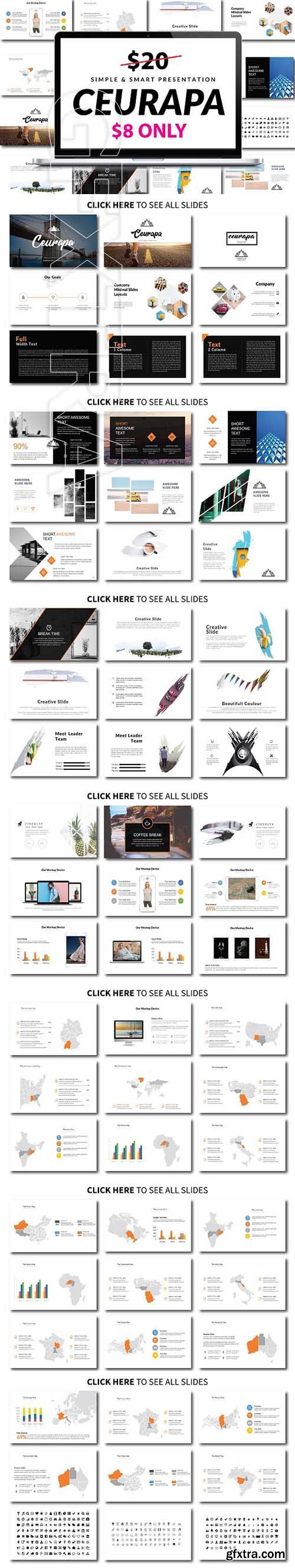 CreativeMarket - Ceurapa PowerPoint Template 2219909