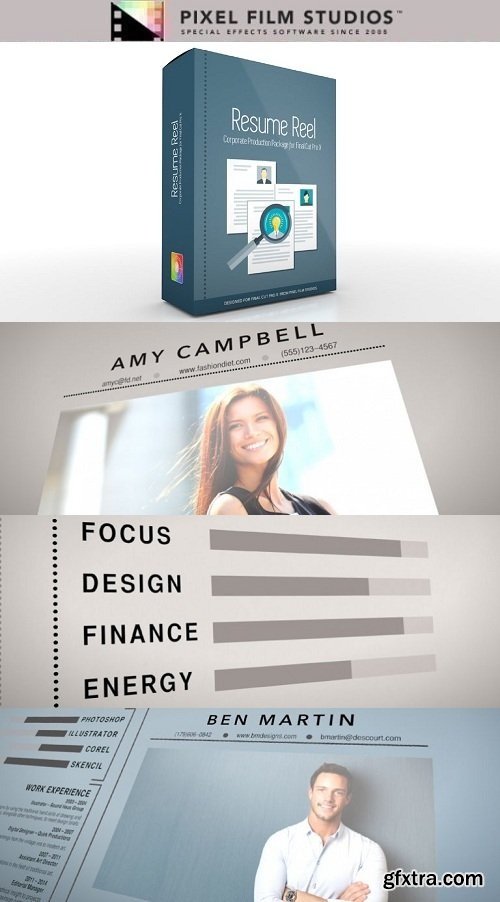 Pixel Film Studios - Resume Reel Professional Theme for Final Cut Pro X (macOS)