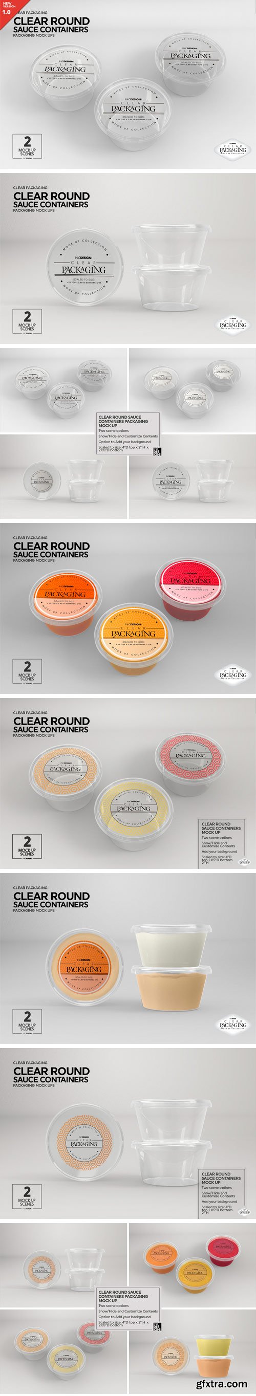 CM - Clear Round Sauce Containers MockUp 2221803