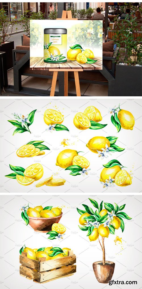 CM - Fresh Lemon. Watercolor Collection 2182396