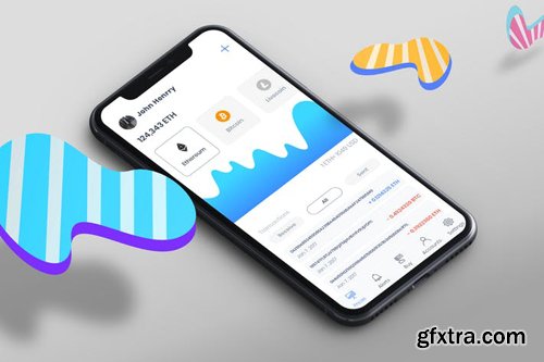 Cryptocurrency Wallet Mobile Ui - T