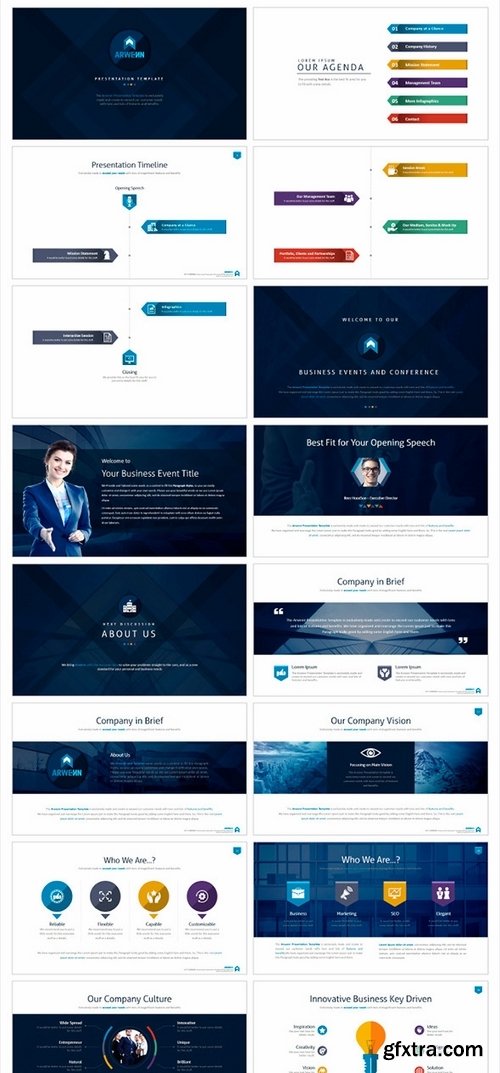 GraphicRiver - Arwenn - Multipurpose PowerPoint Template 14120455