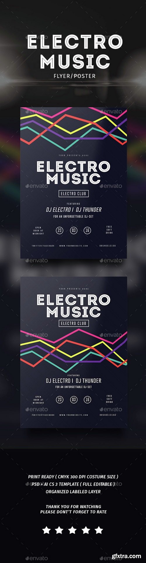 Graphicriver - Electro Musik Flyer & Poster 14526283