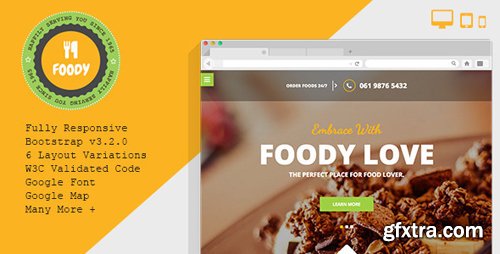 ThemeForest - Foody v1.3.0 - Responsive Restaurant HTML5 Template - 11257023