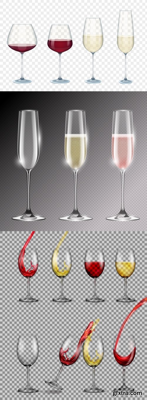 Vectors - Wine Glasses Set