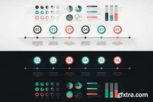 TIMELINE INFOGRAPIC SET #33