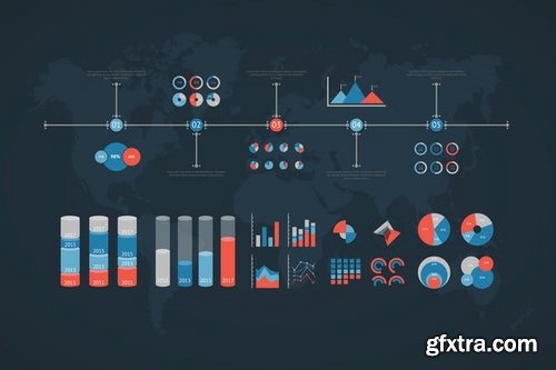 TIMELINE INFOGRAPIC SET