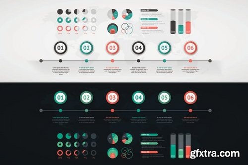 TIMELINE INFOGRAPIC SET