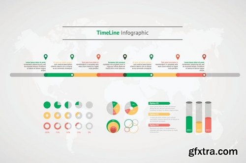 TIMELINE INFOGRAPIC SET