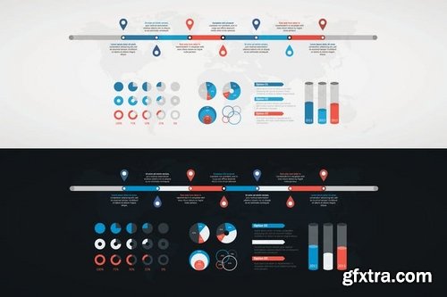 TIMELINE INFOGRAPIC SET