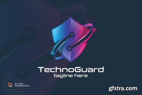 Techno Lock Techno Guard Protection  Shield - Logo Templates