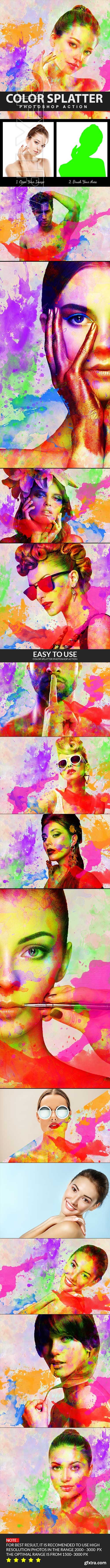 Graphicriver - Color Splatter Photoshop Action 21285947