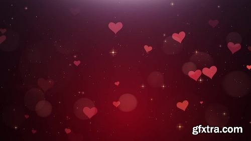 MotionArray -  Romantic Background Of Hearts Motion Graphics 58429