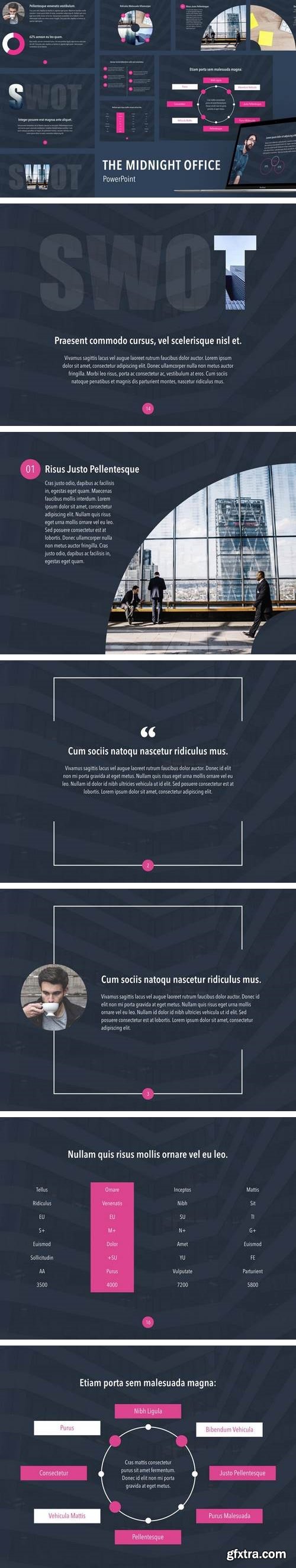 Midnight Office PowerPoint Template