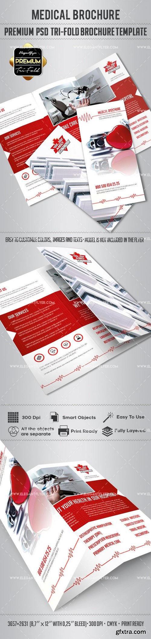 Medical – Premium Tri-Fold PSD Brochure Template