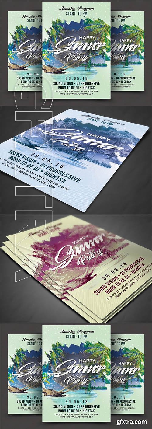 CreativeMarket - Summer Party Flyer 2248142