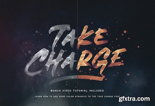 CM - Take Charge - OpenTypeSVG Brush Font 1956765