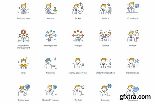 95 Business People Icons