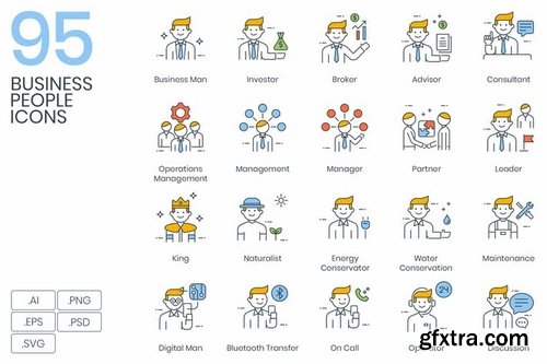 95 Business People Icons