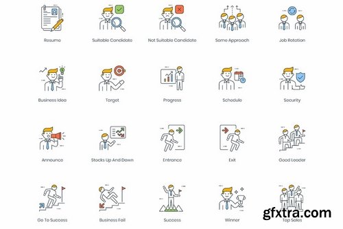 95 Business People Icons