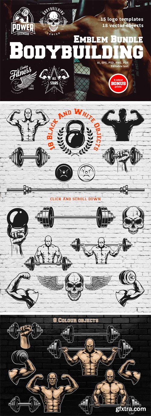 CM - Bodybuilding Logo Templates 2221453