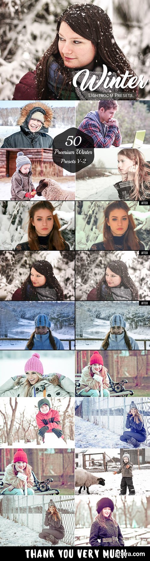 53 Winter Lightroom Presets (RAW/JPEG)