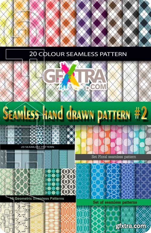 Seamless hand drawn pattern #2 - Stock Vector