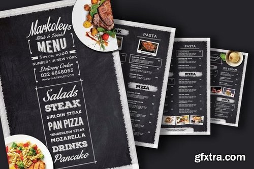 Typography Blackboard Menu