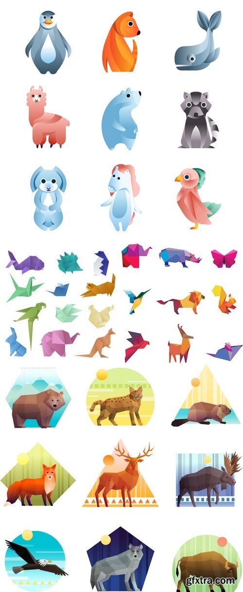 Vectors - Creative Animals Set