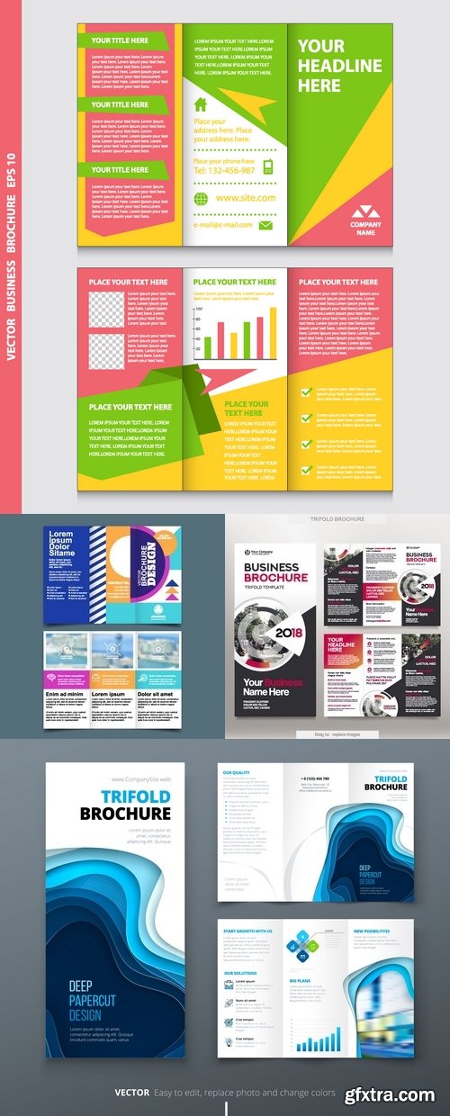 Vectors - Business Tri-fold Brochures 24