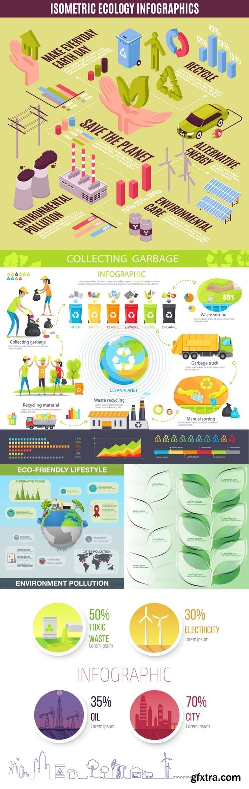 Vectors - Ecology Infographics Set 38